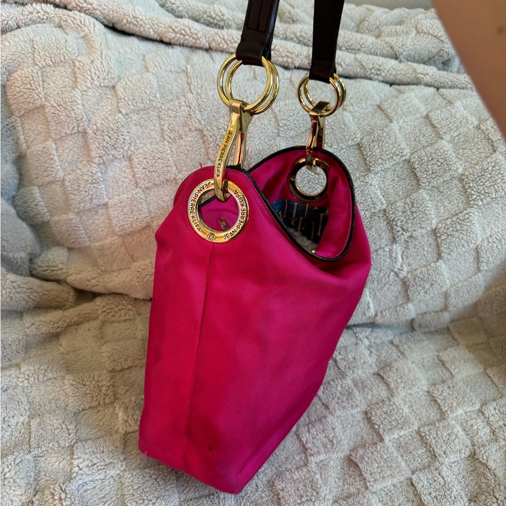 CJPK PARIS PINK NYLON LARGE SHOULDER BAG